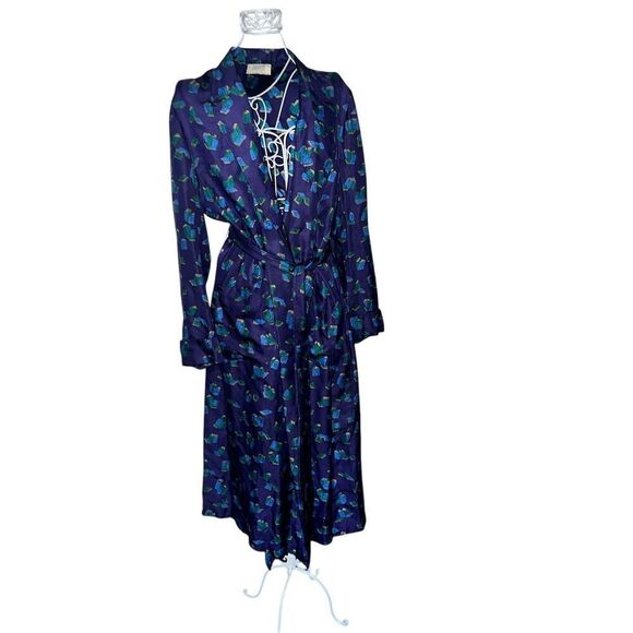 RARE VINTAGE Beautiful Bergdorf Goodman Luxurious Wrap blend book print Alpaca R - Picture 4 of 13